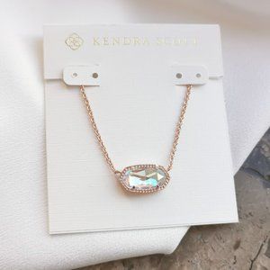 Kendra Scott Elisa Rose Gold Necklace Dichroic